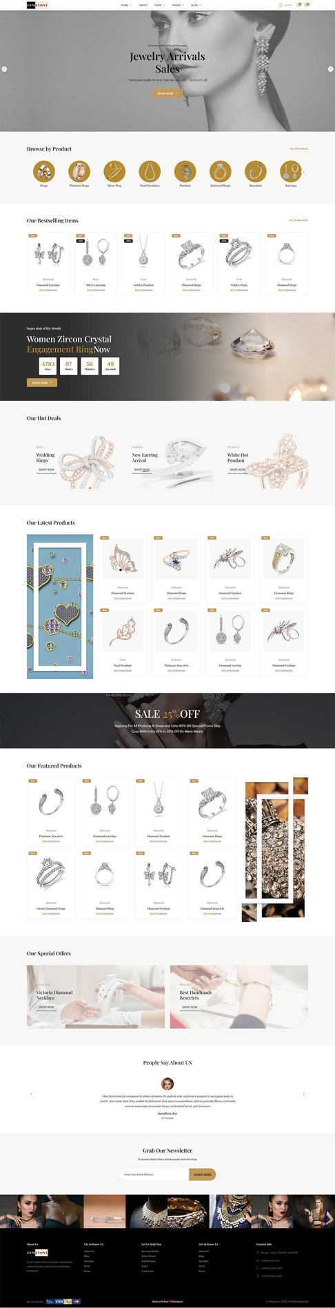 自适用珠宝首饰外贸电子商务网站